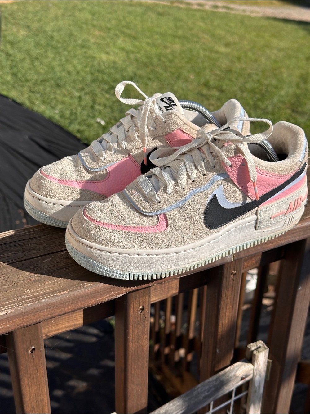 Nike Air Force 1 Shadow Hoops Pack DX3358-100 Womens 8 Pink AF1